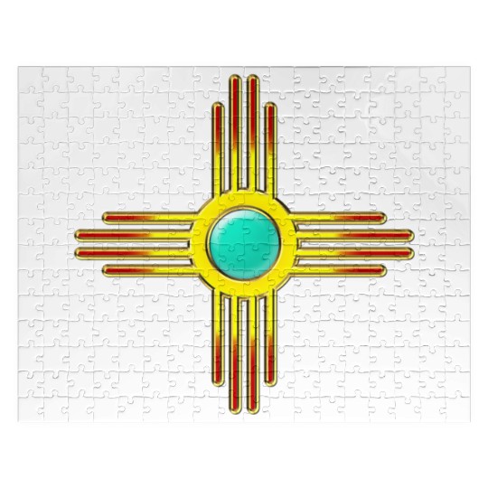 Zia Sun, Zia Pueblo, New Mexico, Sun Symbol, DD 1 Jigsaw Puzzles