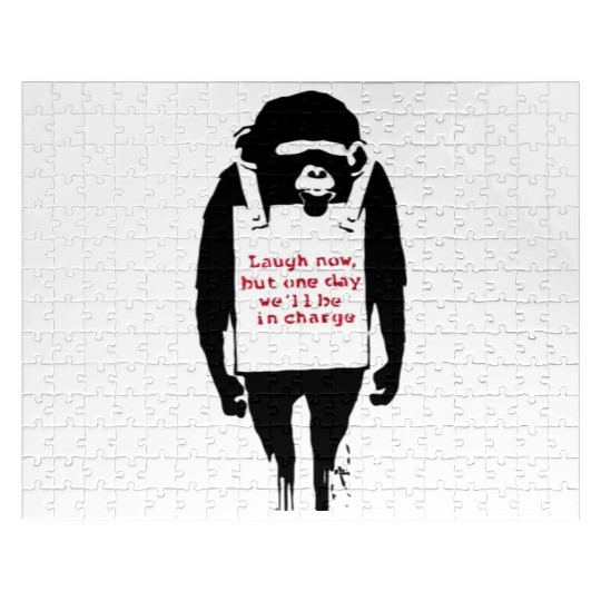 Banksy Laugh Now Monkey Jigsaw Puzzles