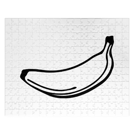 Banana outline - 1 color Jigsaw Puzzles