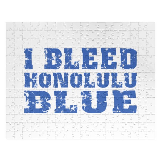 I Bleed Honolulu Blue Detroit Jigsaw Puzzles