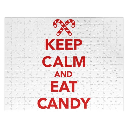 Keep calm and eat candy Jigsaw Puzzles