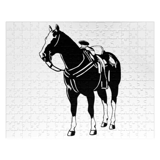 standing horse western Jigsaw Puzzles