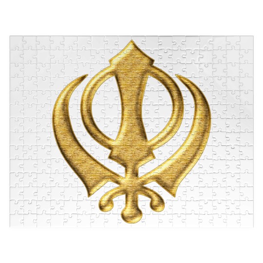 Khanda Sikh Symbol Swords Religion Sikhism Jigsaw Puzzles