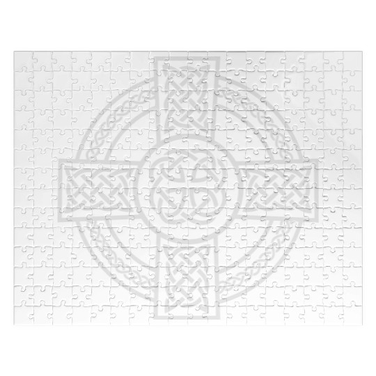 Celtic Cross Ireland Intricate Knotwork Design Jigsaw Puzzles