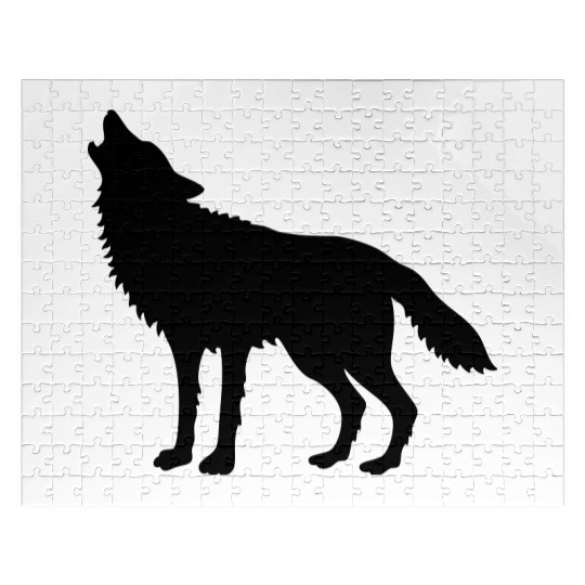 Howling Wolf (Silhouette) Jigsaw Puzzles