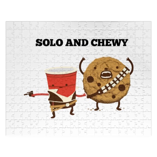 Funny star wars han solo and chewbacca Jigsaw Puzzles