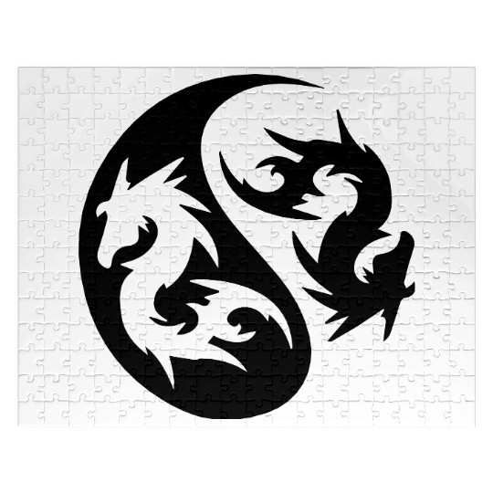 darr dragon yinyang Jigsaw Puzzles