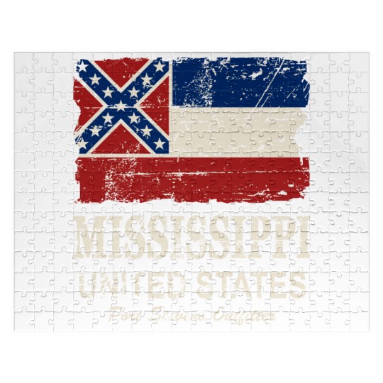 Mississippi Flag - Vintage Look Jigsaw Puzzles