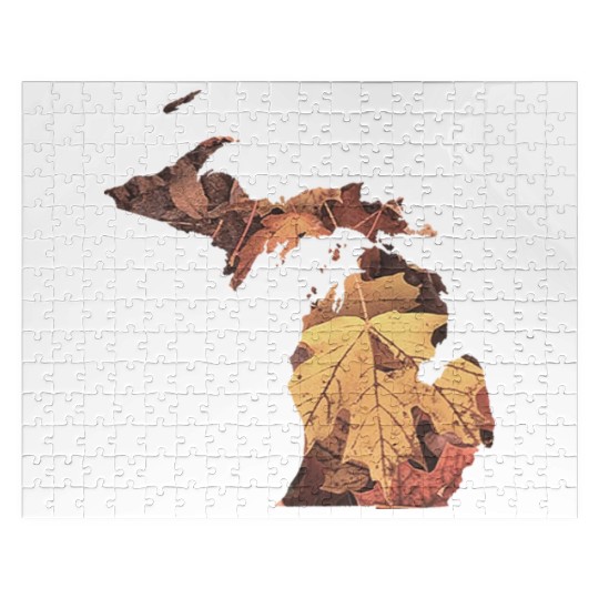Michigan Autumn Fall Leaves Jigsaw Puzzles
