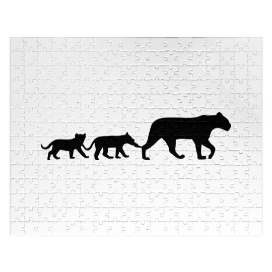 Lioness and lion cubs Jigsaw Puzzles