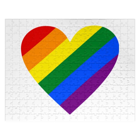 Rainbow Heart Jigsaw Puzzles