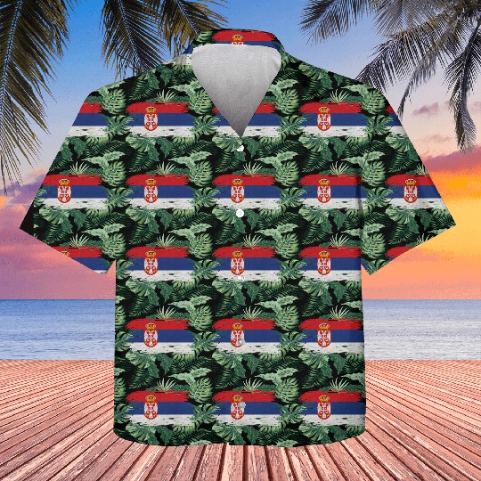 Serbia Vintage Flag Kids Hawaiians
