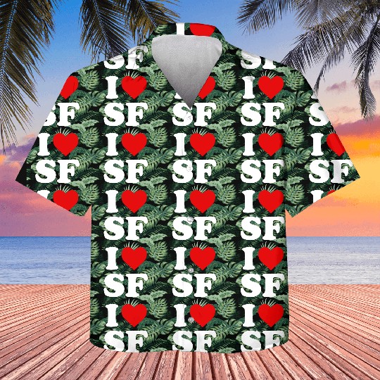 I Love Sf San Francisco Heart Kids Hawaiians