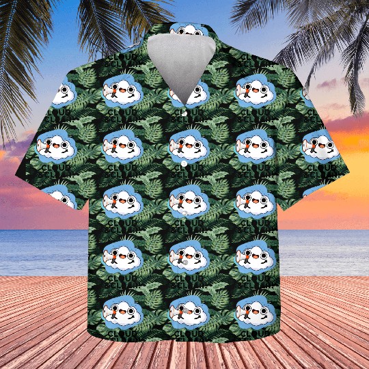 Cloud And Clear Funny Weather Pun Kids Hawaiians