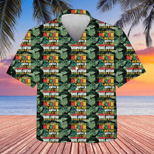 Never Underestimate An Old Man With A Bass Guitar Kids Hawaiians