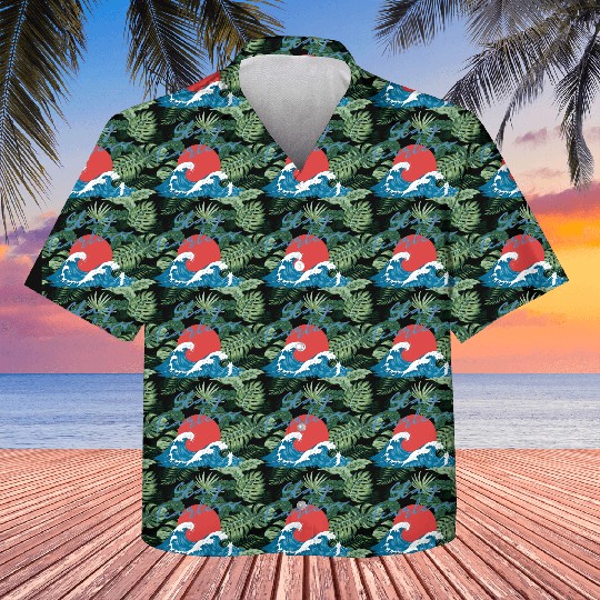 Stay Fearless - Japan Wave Design - Raging Wave Kids Hawaiians