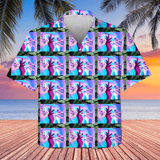 Holographic mystical Aesthetic hand Kids Hawaiians