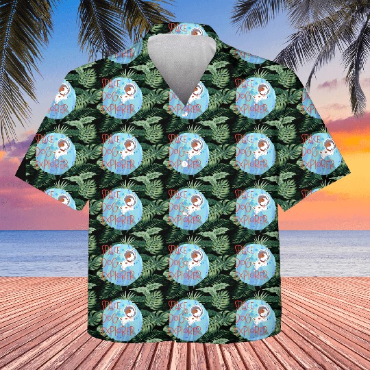 Space Dog Explorer Moon Astronaut Kids Hawaiians