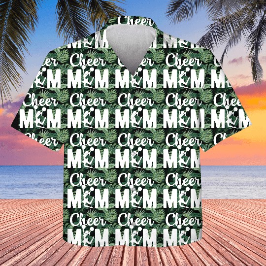 Womens Cheer Mom Gymnastics Cheerleading Mom Squad Kids Hawaiians