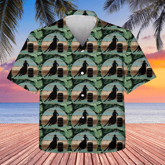Barrel Racing Retro Style Kids Hawaiians