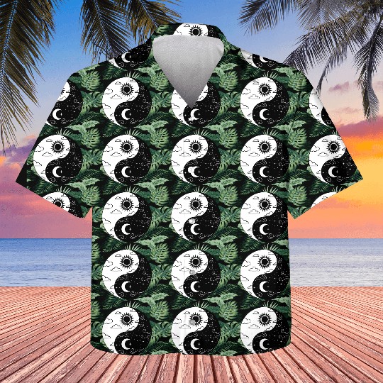 Sun and Moon Yin Yang for Yin Yang Art Lover Kids Hawaiians