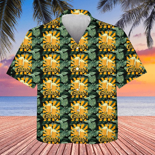 Cheerful Beer Mug Celebration Design Kids Hawaiians