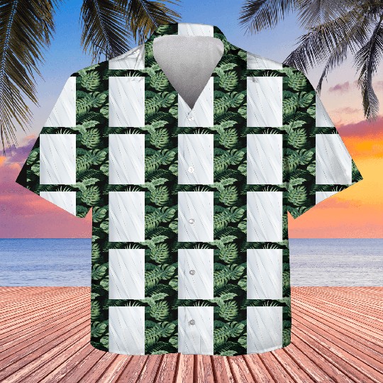 Luxury White Silver Stripes Kids Hawaiians