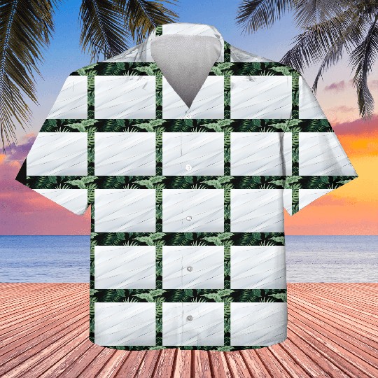 Luxury White Silver Stripes Kids Hawaiians