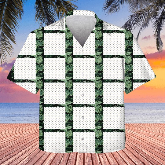 Modern Snowflakes Pattern White Gold Kids Hawaiians