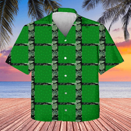 Green Snowflakes Pattern Kids Hawaiians