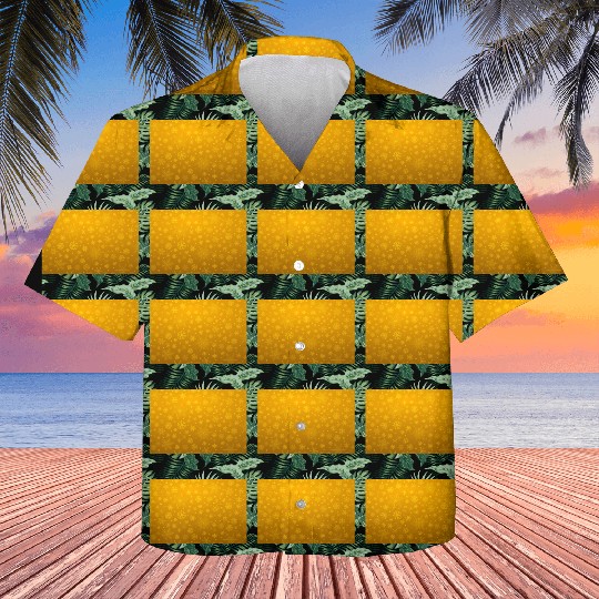 Abstract Yellow Snowflakes Pattern Kids Hawaiians