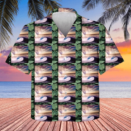 dark blue ocean waves storm fantasy Kids Hawaiians