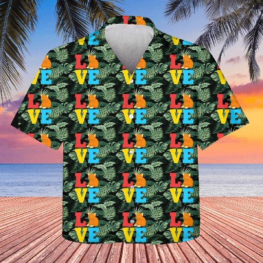Orange Cat Lover I Love My Tabby Cat Kids Hawaiians