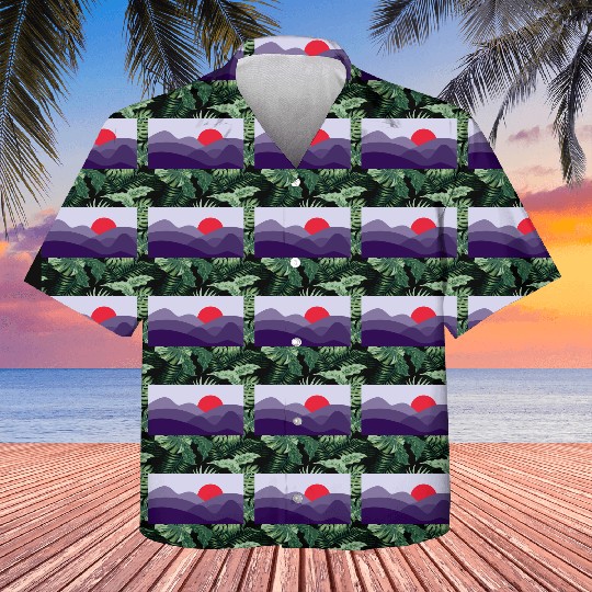 Minimalist Sun Cyber Grape Purple Kids Hawaiians