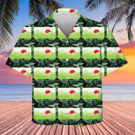 Minimalist Sun Light Green Kids Hawaiians