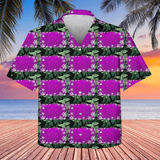 Winter Snowflakes Purple Pattern Kids Hawaiians