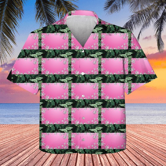 Winter Snowflakes Pink White Kids Hawaiians