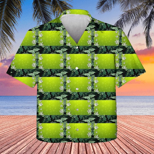 Winter Snowflakes Green Pattern Kids Hawaiians