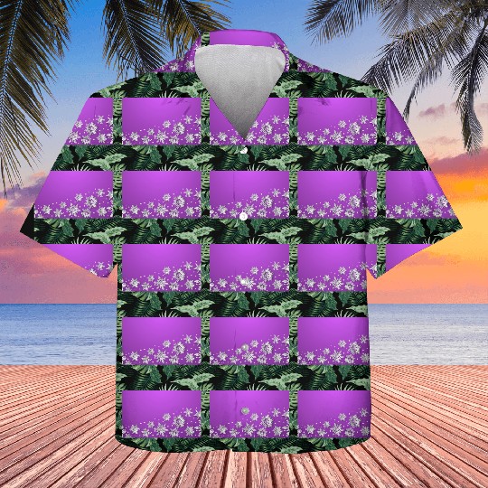 Modern Snowflakes Purple Kids Hawaiians