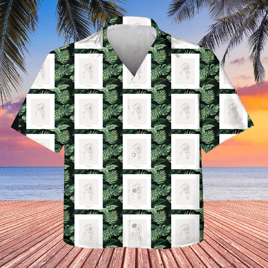 beige minimalist woman line art Kids Hawaiians