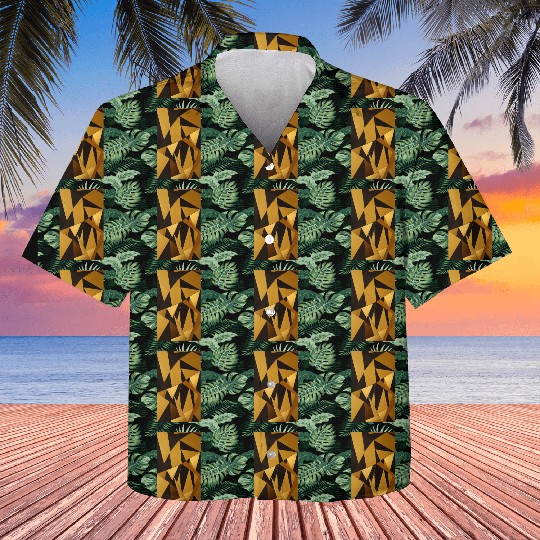 Black and Gold Minimalist Kids Hawaiians