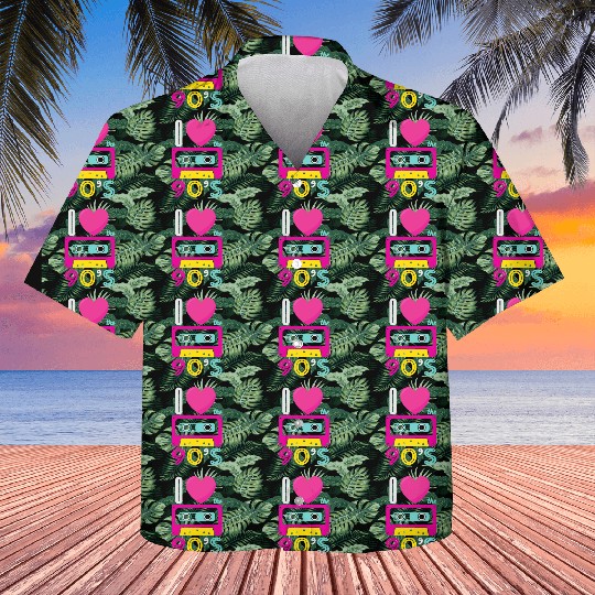1990's 90s I Heart Nineties I Love the 90's Old Kids Hawaiians