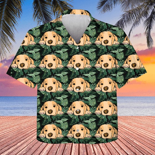 Golden Retriever Cute Puppy Dog Pet Lover Gifts Kids Hawaiians