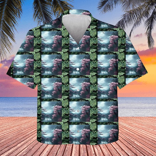 Pink trees by the water Kids Hawaiians