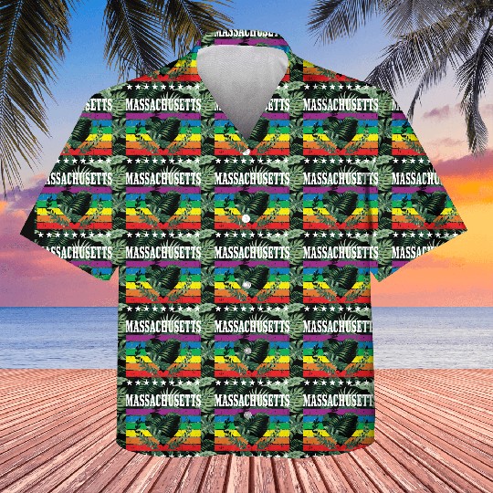 Massachusetts Pride Flag Pride Month LGBTQ Flag Kids Hawaiians