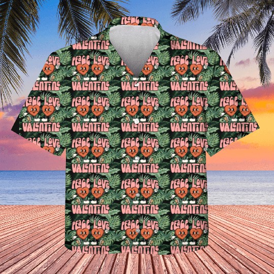 Peace Love Valentine Candy Heart Kids Hawaiians