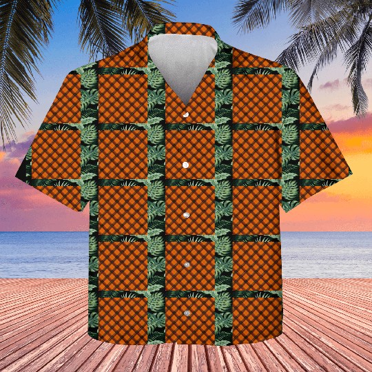 Orange Tartan A Fusion of Energy and Style Kids Hawaiians