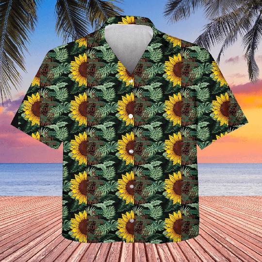 Sunflower Garden Kids Hawaiians