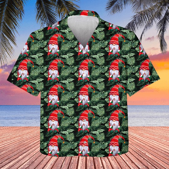 Christmas Gnome Holding Candy Cane Kids Hawaiians