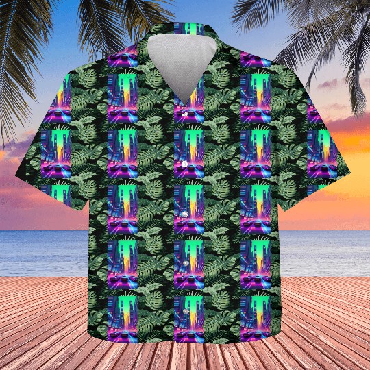 Future City Cyber Cyberpunk Scifi Design Kids Hawaiians